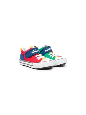 Miki House colour-block touch-strap sneakers - Blue