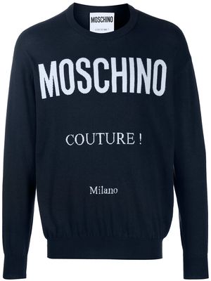 Moschino logo-print jumper - Blue