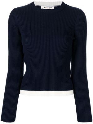 Ports 1961 Half and Half knitted jumper - Blue