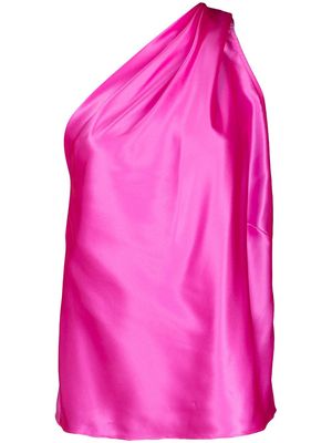 Michelle Mason draped one-shoulder blouse - Pink