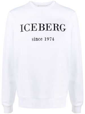 Iceberg embroidered logo sweatshirt - White