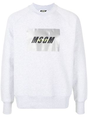 MSGM logo print sport sweatshirt - Grey