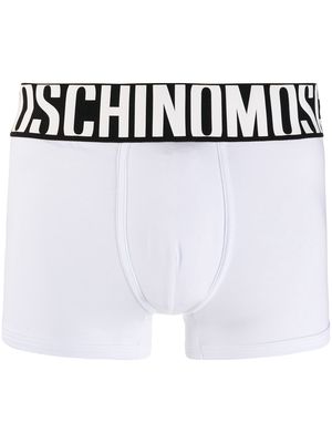 Moschino logo waistband boxers - White
