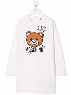 Moschino Kids starry Teddy Bear dress - White