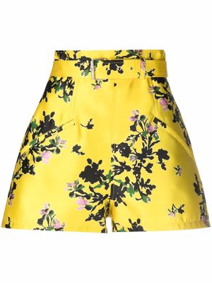 Philosophy Di Lorenzo Serafini high-waist floral shorts - Yellow