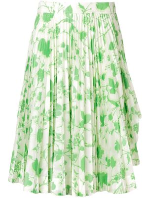 Calvin Klein 205W39nyc floral print pleated skirt - Green