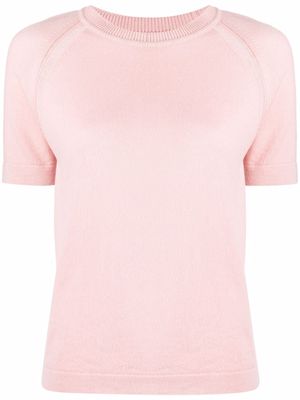 Barrie short-sleeve cashmere top - Pink