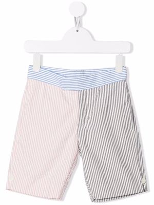 Thom Browne Kids seersucker bermuda shorts - Grey