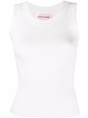 Styland organic cotton-blend vest top - White