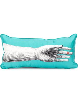Fornasetti lady bug print pillow - Blue