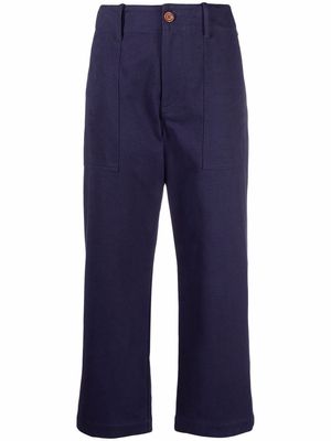 Jejia cropped straight-leg trousers - Blue