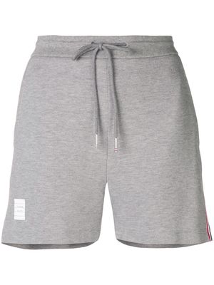 Thom Browne Rwb Stripe Piqué Shorts - Grey