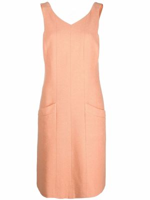 Chanel Pre-Owned 2000s CC-buttons pinafore dress - Orange