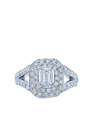KWIAT 18kt white gold diamond Rox square ring - Silver