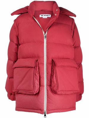 Sunnei 2-in-1 padded gilet coat - Red