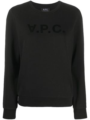 A.P.C. logo print sweatshirt - Black