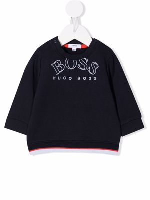 BOSS Kidswear logo-print sweatshirt - Blue