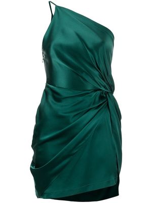 Michelle Mason knot-detail mini dress - Green