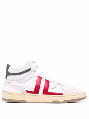 LANVIN logo-patch lace-up sneakers - White
