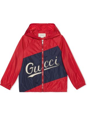 Gucci Kids stitched logo jacket - Red