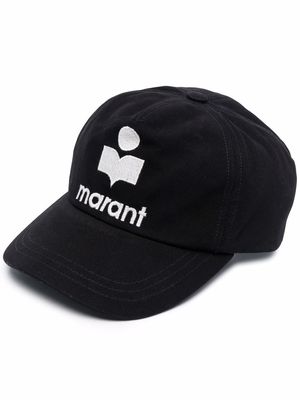 Isabel Marant logo-embroidered cotton cap - Black