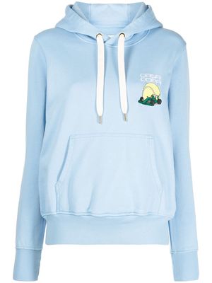 Casablanca Casa Copa embroidered hoodie - Blue