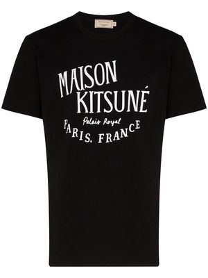 Maison Kitsuné Palais Royal logo print T-shirt - Black