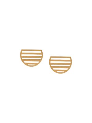 Hsu Jewellery half circle stud earrings - Gold
