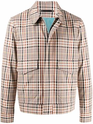 PAUL SMITH check-print cotton jacket - Neutrals