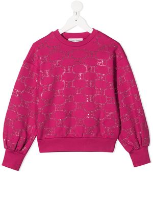 Alberta Ferretti Kids logo print sweatshirt - Pink