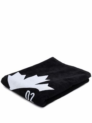 Dsquared2 logo-print beach towel - Black