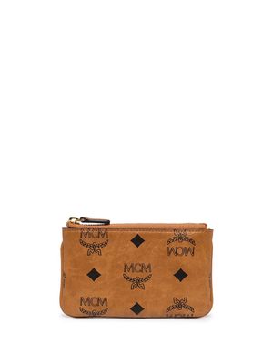 MCM mini monogram-print key pouch - Brown