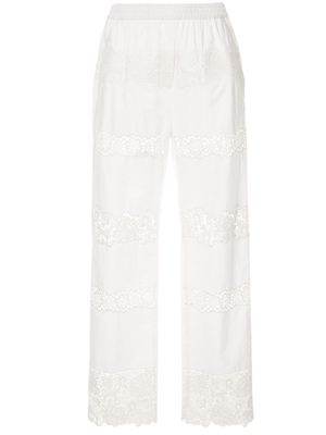 Dolce & Gabbana embroidered trousers - White