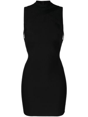 Herve L. Leroux high neck bandage dress - Black