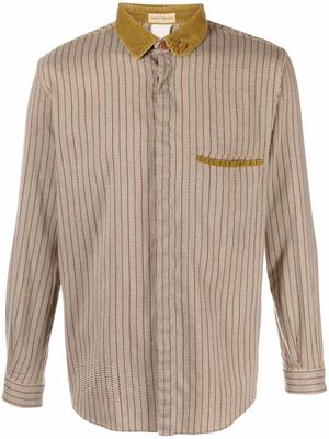 Versace Pre-Owned 1970s striped button-down shirt - Neutrals