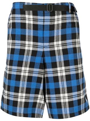 Marcelo Burlon County of Milan check-pattern belted shorts - Blue