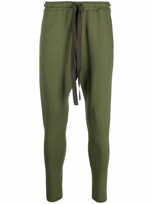Alchemy drawstring-waist tapered trousers - Green