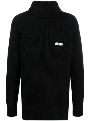 Gcds ribbed-knit roll neck jumper - Black