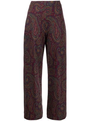 Rosetta Getty paisley-print wide-leg trousers - Multicolour