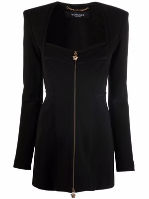 Versace fitted sweetheart-neck blazer - Black