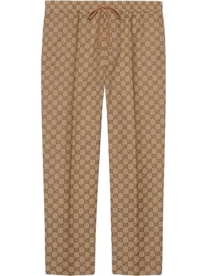 Gucci GG print drawstring trousers - Neutrals
