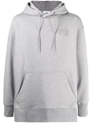 Y-3 logo-print drawstring hoodie - Grey