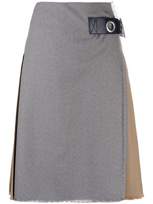 Marni pleated-rear skirt - Grey