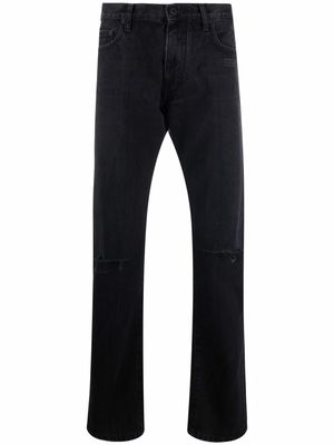 Off-White distressed-effect slim-cut jeans - Black