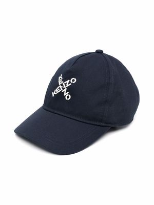 Kenzo Kids logo-print baseball cap - Blue