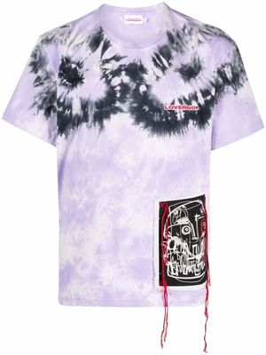 Charles Jeffrey Loverboy tie-dye print T-shirt - Purple