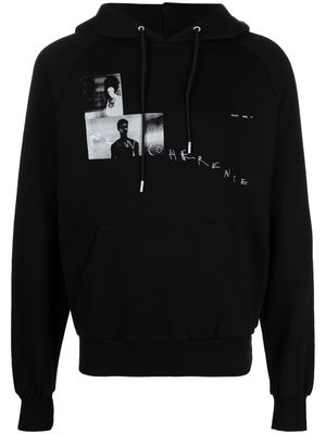 HELIOT EMIL graphic-print hoodie - Black