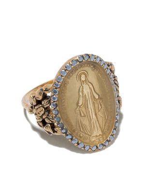 Feidt Paris 9kt yellow gold Madonna sapphire ring