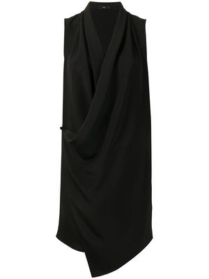 VOZ draped sleeveless mini dress - Black