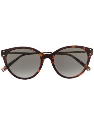 MISSONI EYEWEAR tortoiseshell round-frame sunglasses - Gold